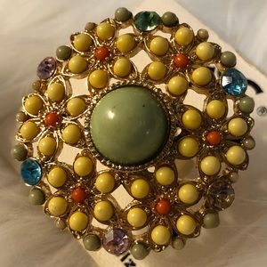 CBC Floral retro vintage style ring size 8